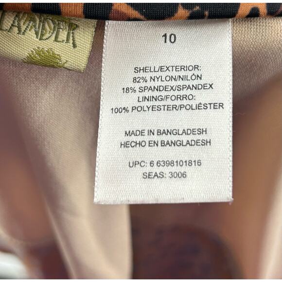 Islander one Piece Women's Size 10 Animal Print Bathing Suit - Picture 2 of 10